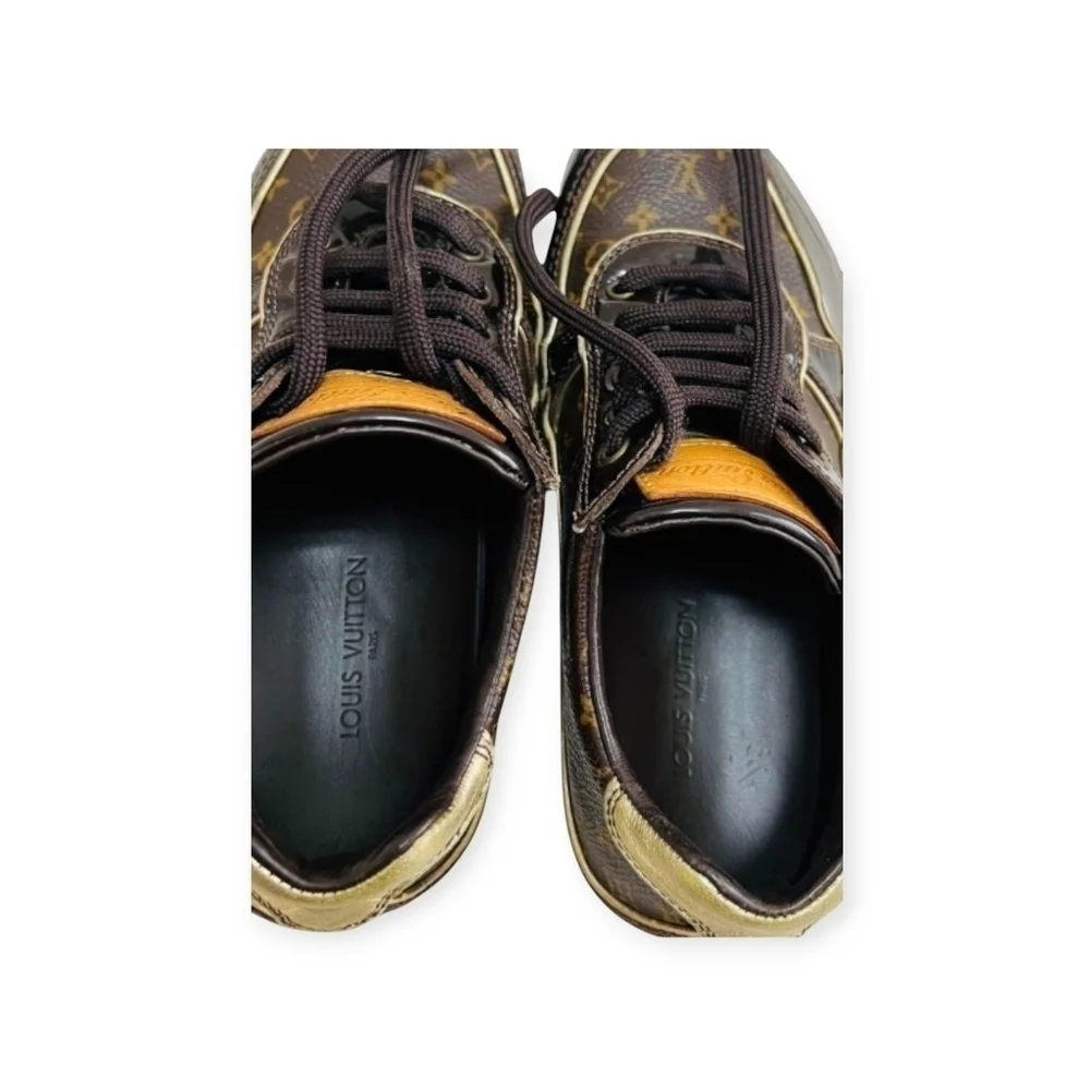 Louis Vuitton Monogram Suede Trainers Size 13 Kids - Picture 3 of 17